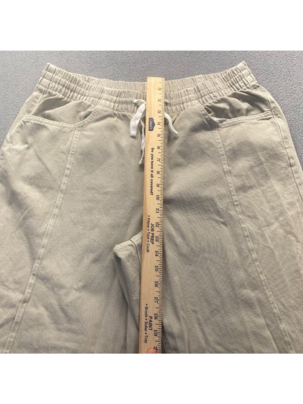 Women's High-Rise Drawstring Wide Leg Relaxed Fit Size XL Pockets - Picture 5 of 10